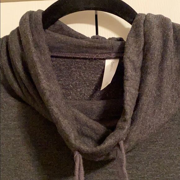 Gap Body Charcoal Grey Slouchy Neck L/S Top - Picture 2 of 7